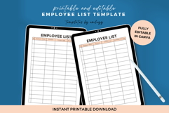 Employee List Template | Editable Canva Staff Directory Product Image 3