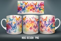 Rainbow Butterflies Mug Sublimation Product Image 6