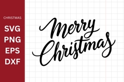 Merry Christmas SVG, Silhouette, Cricut Product Image 1