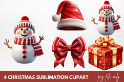 3D Christmas Sublimation Clipart Product Image 1