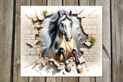 Horse &amp; wall | 8 skinny tumbler Sublimation designs Product Image 6