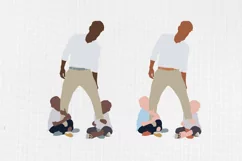 Fathers day clipart, Family clipart, Father and son, 18PNG Product Image 6