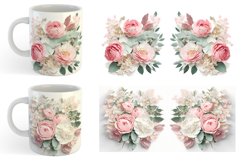 3D Flowers Mug Wrap | Sublimation Coffee Cup Product Image 9