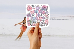 Retro Cozy Winter Clipart - Cute Pink Sublimation Graphics Product Image 6