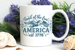 Land Of The Free USA 1776 Svg, 4th Of July Svg, Eagle Svg. Product Image 7
