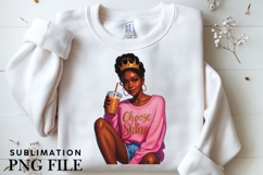 Motivational Melanin woman Sublimation PNG, Graphic Illustra Product Image 5
