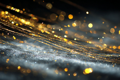 Golden lights and bokeh effects on a dark background Product Image 1