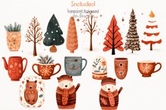 Cozy Christmas Watercolor 53 Cliparts Collection Product Image 6