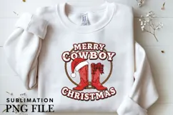 Cowboy Christmas png design for T-shirts Product Image 3