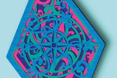 Rose of Wind 3D multilayer SVG/ Rose of Wind 3D mandala Product Image 5
