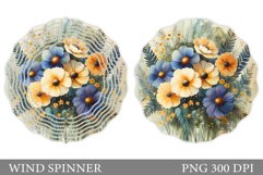 3D Flowers Wind Spinner. Summer Wind Spinner Design Product Image 1