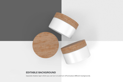 Plastic Jars With Wooden Lids - PSD Mockup Product Image 6