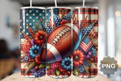 4th Of July Football Tumbler Bundle - 30 Designs Product Image 7