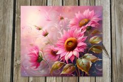 Impressionism sunflowers | straight skinny tumbler design Product Image 6