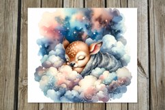 Sleeping baby deer | Nursery tumbler Sublimation design P Product Image 2