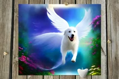 Dogs angels | 9 Magic Skinny tumbler Sublimation designs Product Image 6