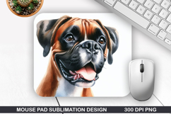 Boxer Dog Mouse Pad Sublimation, Animals Mouse Pad PNG Product Image 1