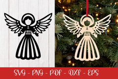 Christmas Angel laser SVG PNG| Christmas ornament Product Image 2
