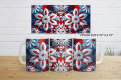 3D Flower Patriotic Mug Wrap | Mug sublimation design Product Image 8