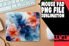 Stylish 3D Marble Flower Mouse Pad Sublimation Design Product Image 1