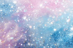 Sparkling stars &amp; glittering effect in shades of pink &amp; blue Product Image 1