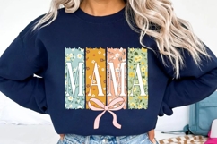 Floral Mama Coquette Bow PNG, Mama Flower png, Mama Png Product Image 3