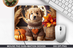Halloween Dog Mouse Pad Sublimation, Halloween Mouse Pad PNG Product Image 1