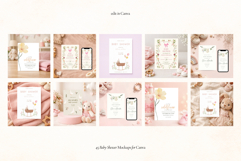 Baby Shower Invitation Canva Mockups Product Image 6
