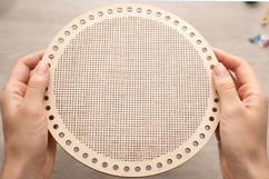 Embroidery basket base 14 inch round laser cut digital file Product Image 6