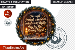 Christmas Greetings clipart PNG, winter Holiday Quote wishes Product Image 1
