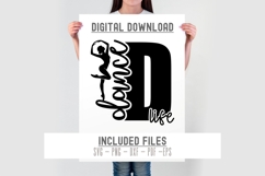 Dance Life SVG | Dance Mom Monogram D | Dancer Silhouette Product Image 2