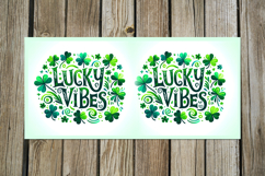 St. Patrick's day vibes | 4 green Mug sublimation designs P2 Product Image 2
