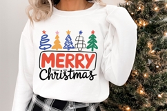 Merry Christmas SVG | Holiday Trees SVG PNG DXF Product Image 6