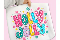 Holly Jolly PNG, Preppy Merry Coquette Christmas PNG Product Image 1
