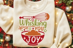 Whisking You Joy Svg, Christmas Baking Svg, Holiday Svg. Product Image 8