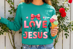 Love Like Jesus PNG: Valetine Shirt Design Product Image 3