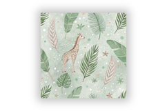 Sage Green Boho Seamless Digital Paper Product Image 5