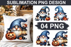 Halloween Gnome - Pillow Sublimation PNG Design Product Image 1