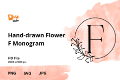 Hand-drawn Flower Monogram Product Image 1