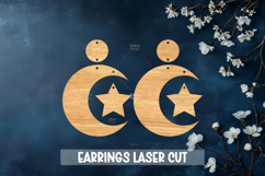Celestial Style Laser Cut Earrings SVG File Product Image 1