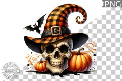 Halloween Skull Sublimation - Clipart PNG Design Product Image 1