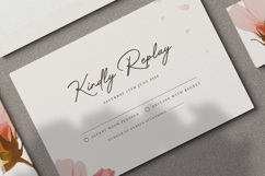 minimalist wedding card invitation with floral watercolor Product Image 6