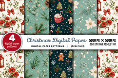 Christmas Digital Paper Backgrounds JPG Product Image 1