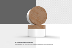 Plastic Jars With Wooden Lids - PSD Mockup Product Image 6