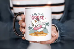 Silly Bride Goose Gett’n Loose, Beach PNG Sublimation Design Product Image 5