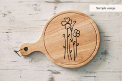 Flower Doodle Bundle - 40 Minimalist Floral SVG Files Product Image 6