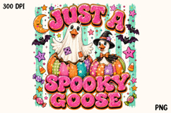 Just A Spooky Goose Cute Halloween Ghost PNG Product Image 1