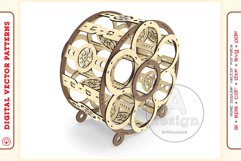 Wine Shelf v7 d95- laser cutting file - Glowforge ready SVG Product Image 6