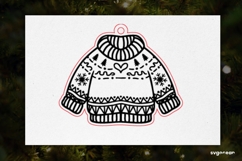 Christmas Sweater Ornament Laser Cut | Glowforge | SVG Product Image 2