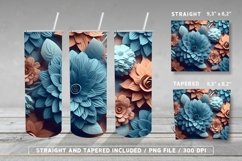 3D Flowers Florals Tumbler Wrap PNG Bundle Product Image 7